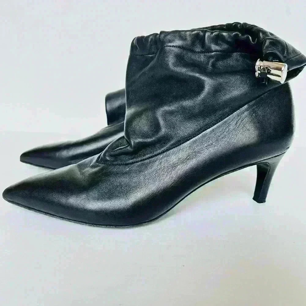 3.1 Phillip Lim Pointed Toe Slouch Drawstring Pull Ankle Booties - Picture 6 of 11